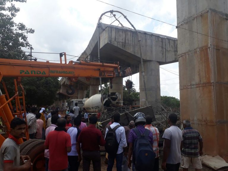 Under-construction flyover at Bomikhal collapses killing one, several injured