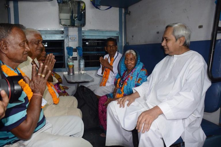 Odisha CM flags off senior citizens’ pilgrimage train
