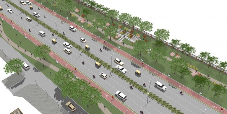 An artist's impression of Sachivalaya Marg in Bhubaneswar