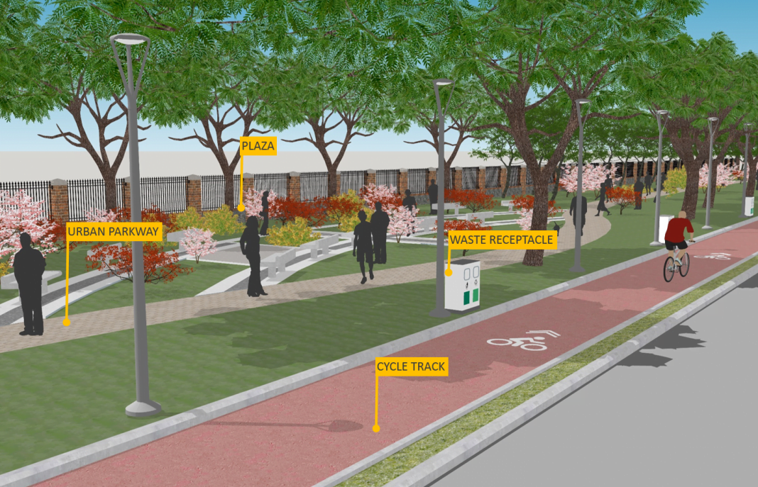 An artist's impression of Sachivalaya Marg in Bhubaneswar