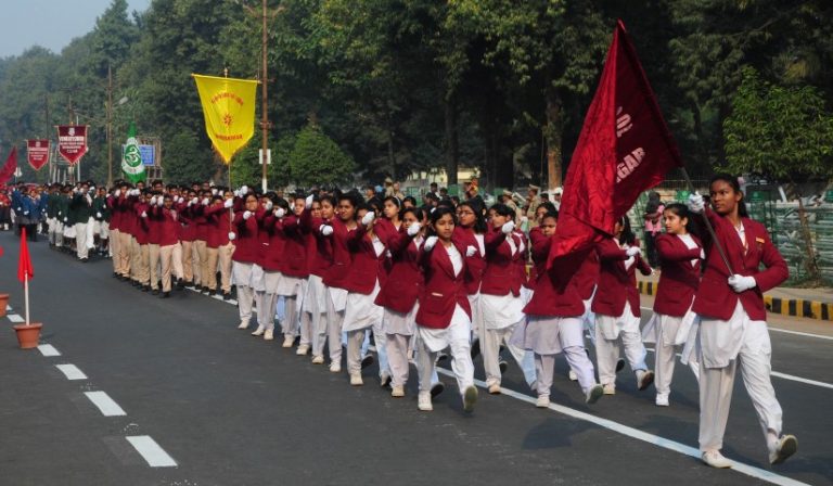 School Children March For Republic Day Rehearsal In Bhubaneswar. Photograph: Ashok Panda