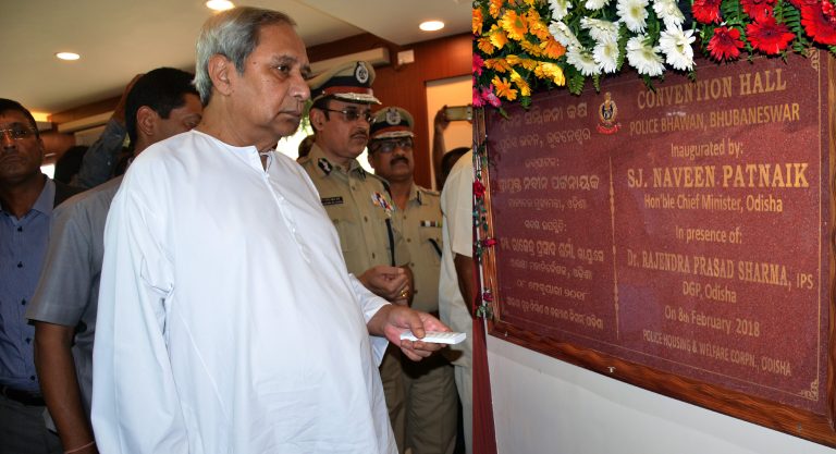 Chief Minister, Shri Naveen Patnaik inaugurating new Police Bhawan at 7th OSAP Battalion