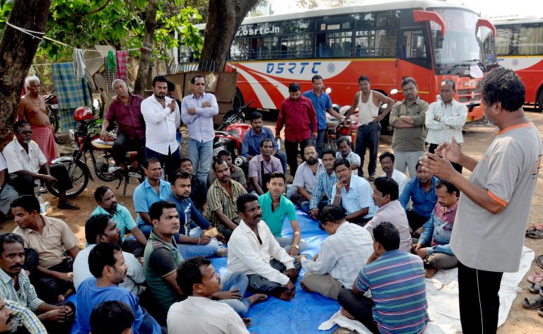 BARAMUNDA BUS STAND- OSRTC strike