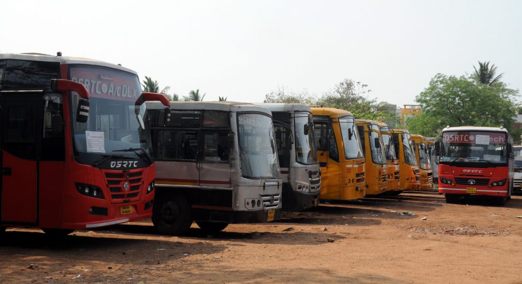 BARAMUNDA BUS STAND- OSRTC strike