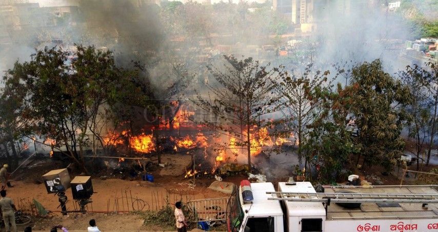 Fire At Rasulgarh Slum Bhubaneswar