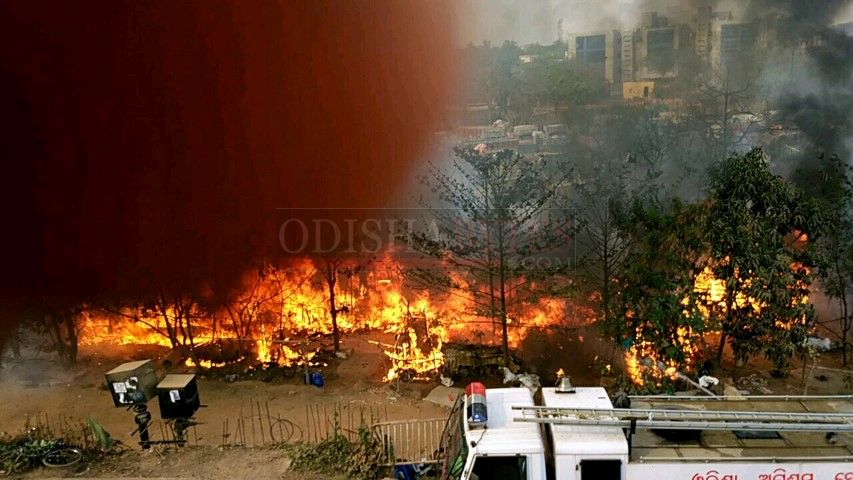 Fire At Rasulgarh Slum Bhubaneswar
