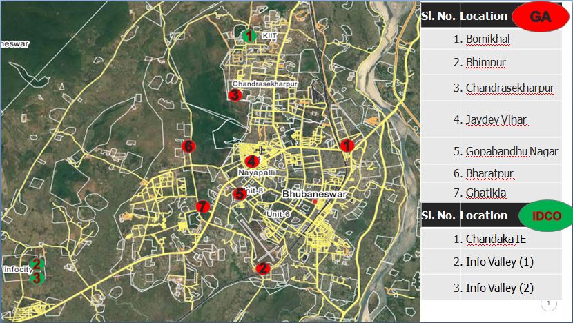 bda proposed Hotel Site Locations bhubaneswar