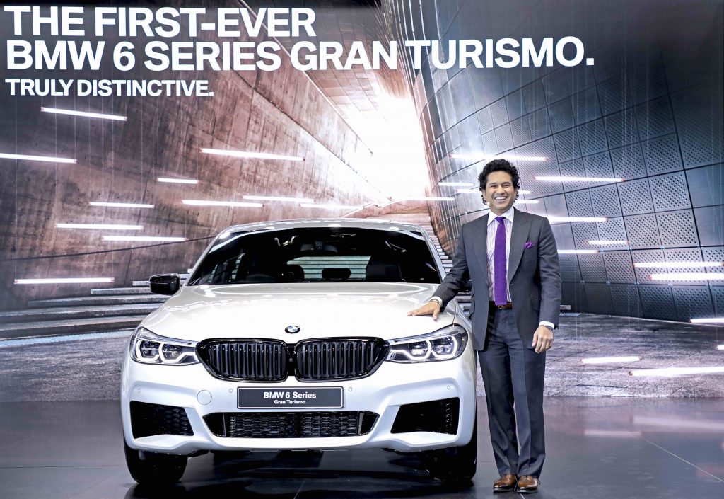 Mr. Sachin Tendulkar with the first-ever BMW 6 Series Gran Turismo auto expo 2018
