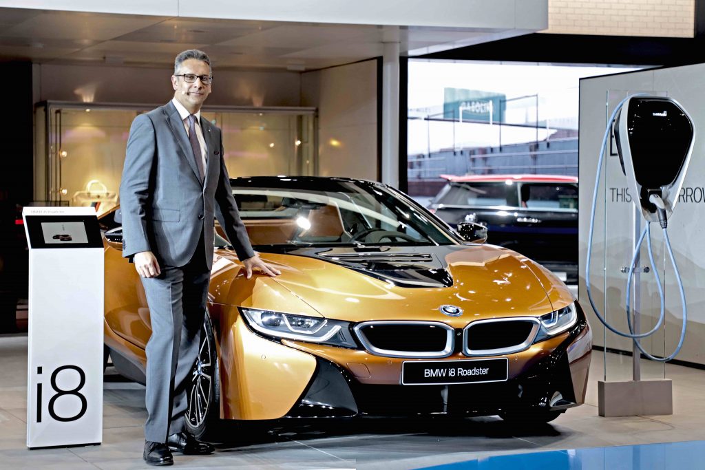 Mr. Vikram Pawah with the all-new BMW i8 Roadster auto expo 2018