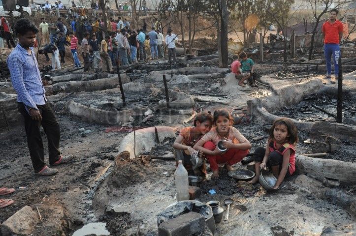 Fire At Rasulgarh Slum Bhubaneswar