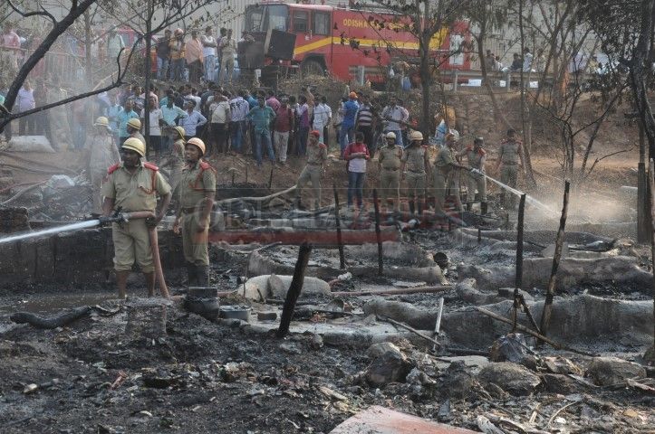 Fire At Rasulgarh Slum Bhubaneswar
