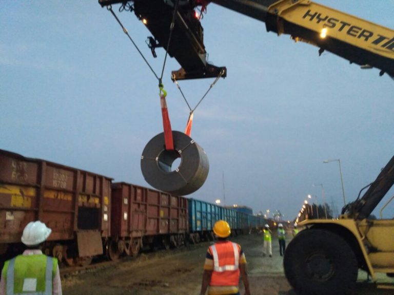 Steel Handling At Dhamra Port Begins