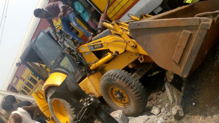 Train Hits JCB Machine In Jajpur, Passengers Safe