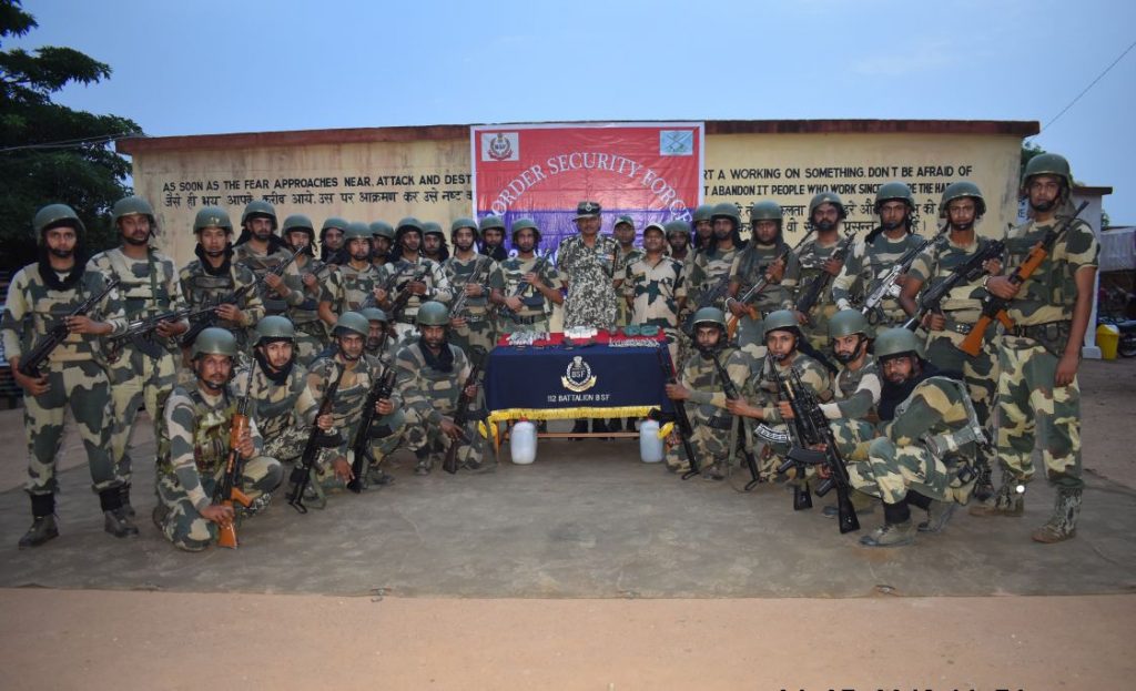 BSF personnel conducts anti-Maoist operation in Malkangiri forest, recovers arms & explosives