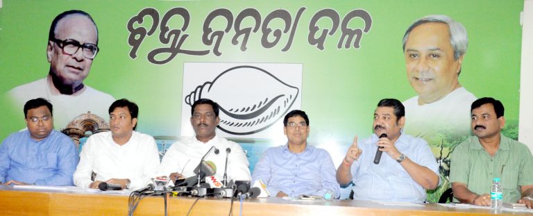 BJD Targets Dharmendra On BJP Report Card