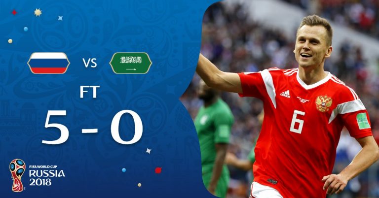 FIFA 2018: Hosts Russia Rout Saudi Arabia 5-0 In Opener