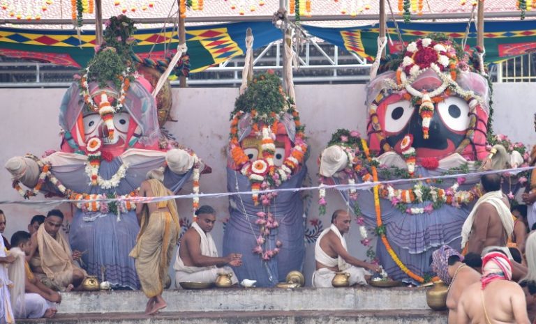 Snana Purnima: Ceremonial Bath Of Sibling Deities