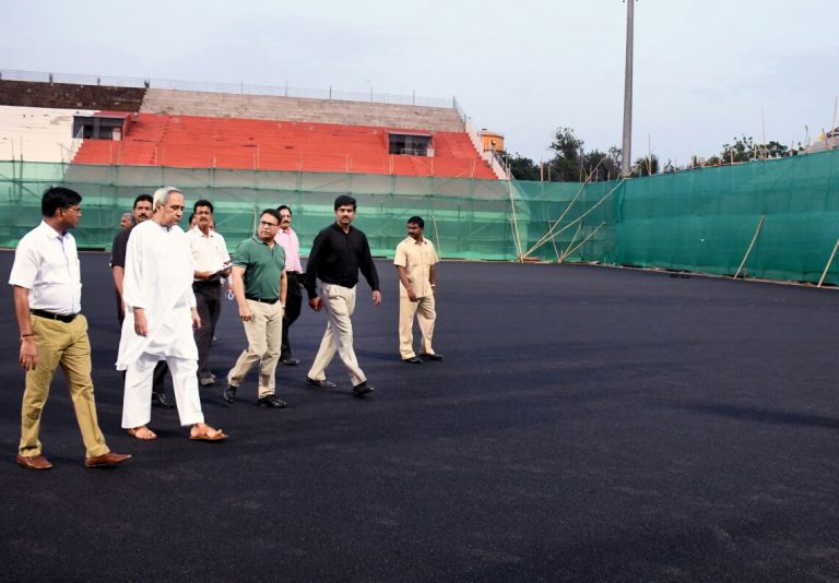 naveen reviews hockey world cup arrangements at kalinga stadium