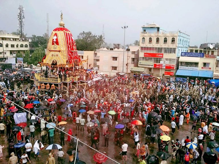 Lord Jagannath’s Nandighosa Reaches Gundicha Temple