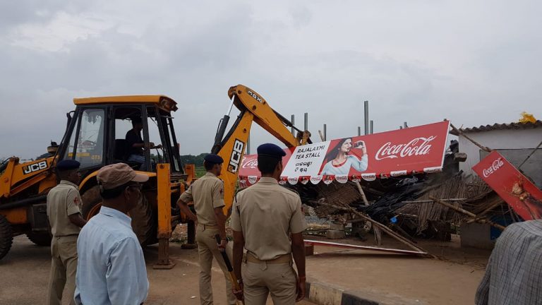 Joint Squad Clears Encroachments Along NH-203 Bypass