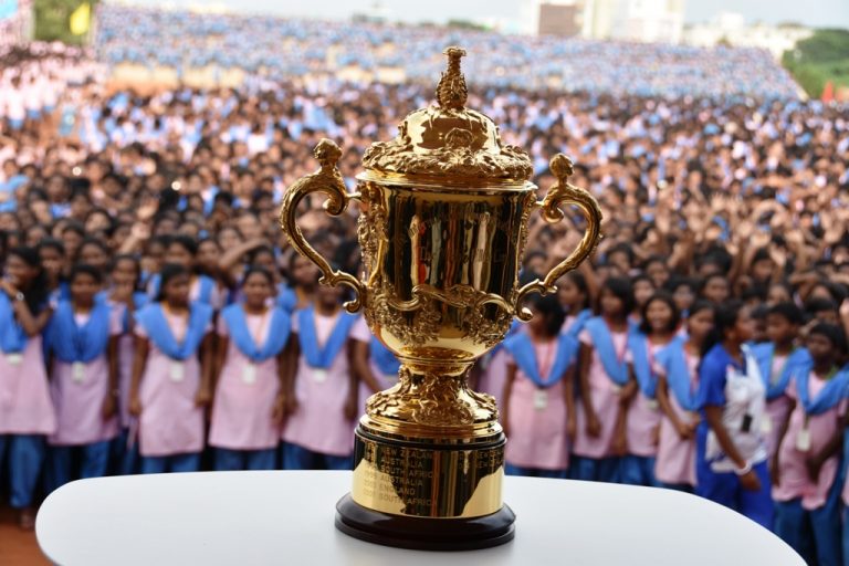 Rugby World Cup Trophy Arrives In Odisha Capital