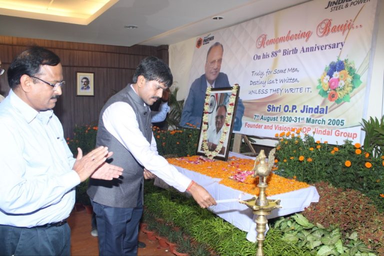 JSPL Barbil Remembers OP Jindal On His 88th Birth Anniv