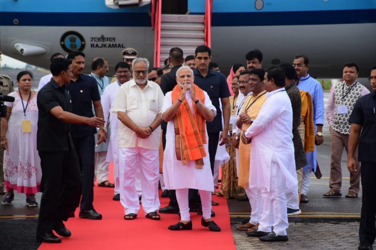PM Arrives In Bhubaneswar