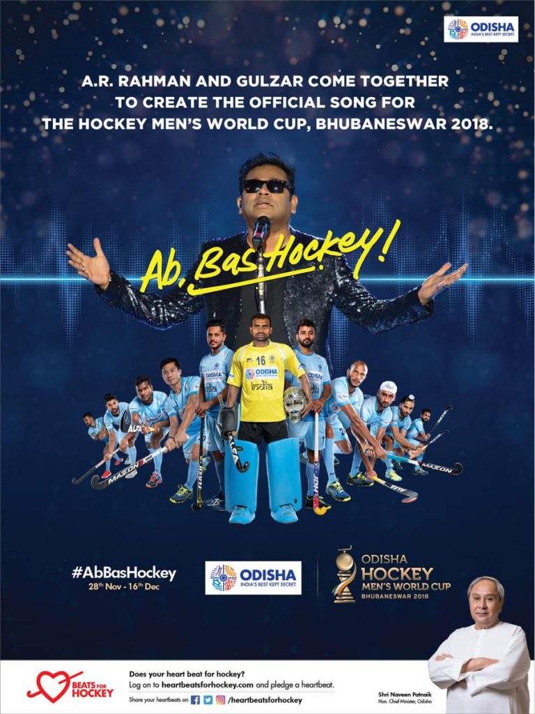 A R Rahman-Gulzar To Create Official Song Of Odisha Hockey Men’s World Cup