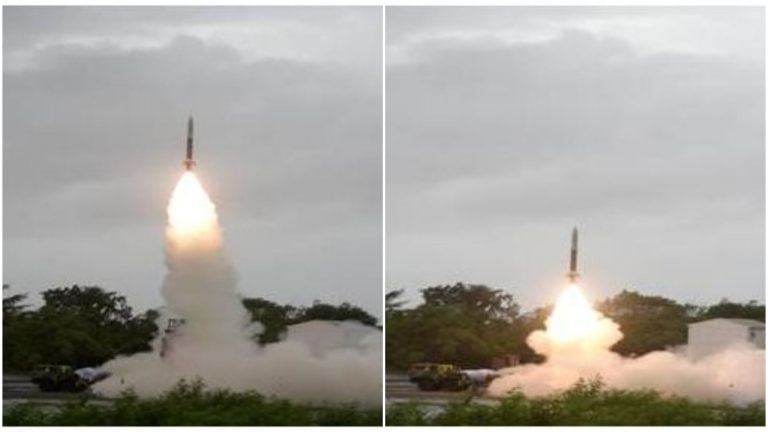 Short-Range Tactical Ballistic Missile Prahaar Successfully Test-Fired Off Odisha Coast