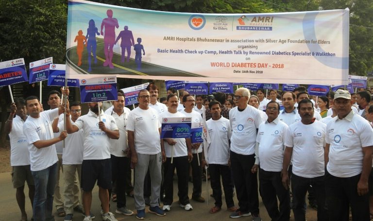 Walkathon, Health Camp Held On World Diabetes Day