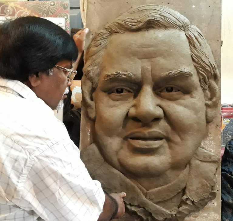 Odisha Artist Sculpts ‘The Loving’ Vajpayee