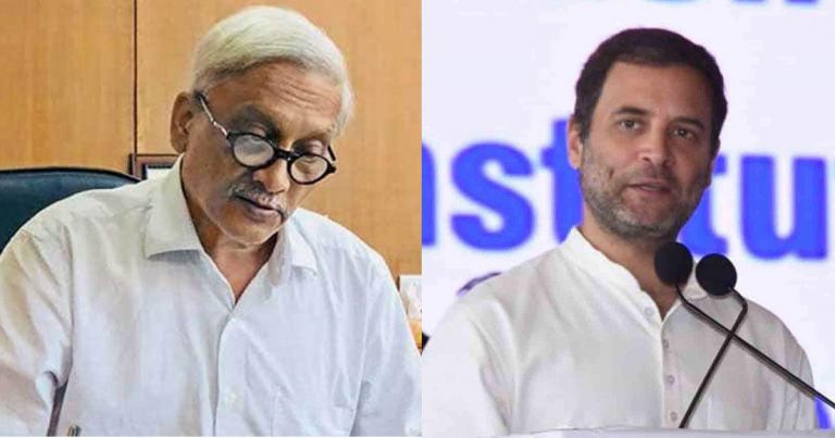 Rahul Visits Ailing Parrikar In Goa