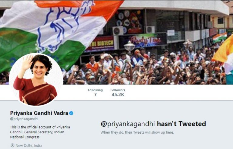 Priyanka Gandhi Joins Twitter, Here’s Who She Follows