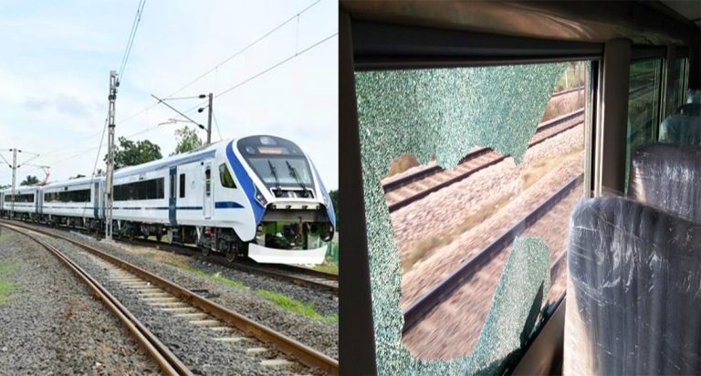 Train 18 Hit By Stones Once Again; Driver’s Screen Damaged
