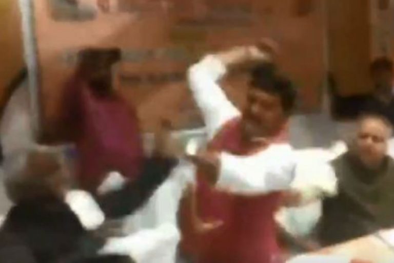 Watch: BJP MP Hits His Party MLA With Chappal