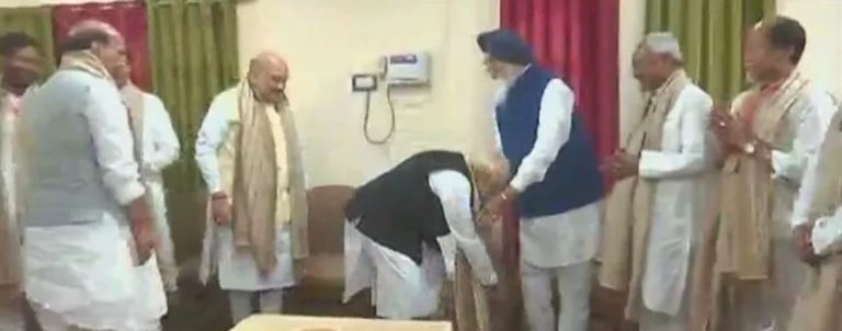 Modi Flexes NDA Muscle While Filing Nomination From Varanasi