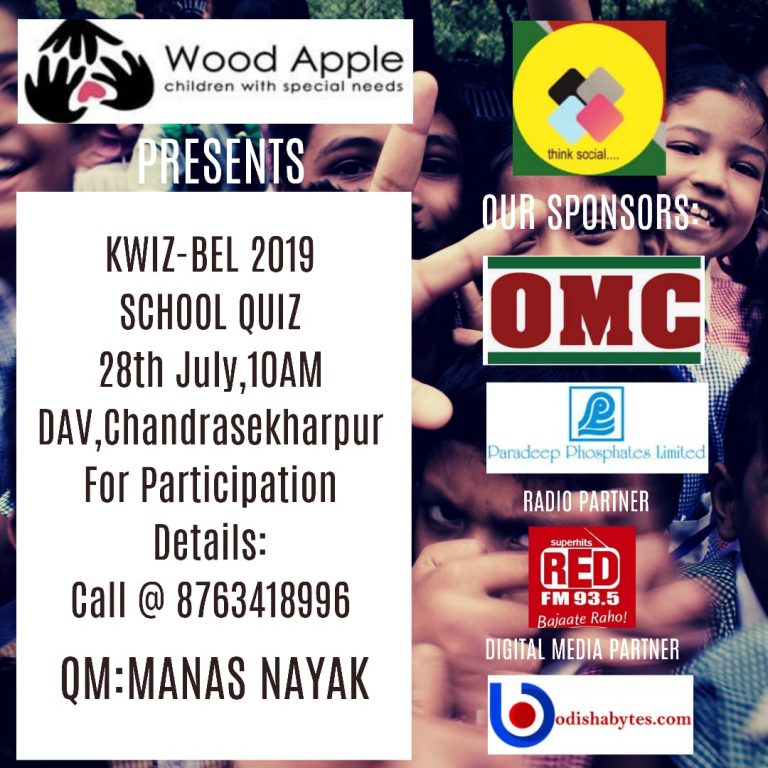 KWIZ-Bel Quiz Contest For Bhubaneswar Students On July 28