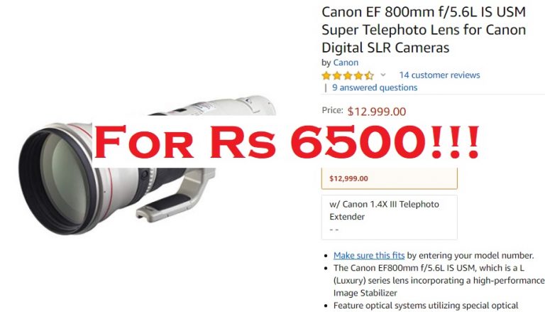 Amazon Prime Day Glitch: ₹9 Lakh Camera Gear Sold For ₹6500