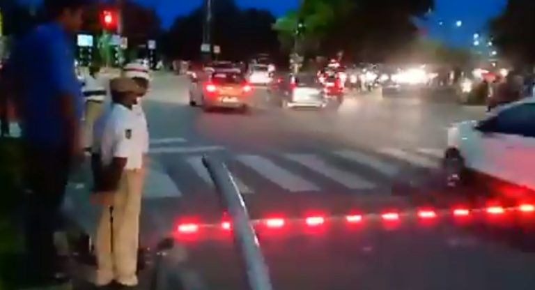 Watch: LED Speed Breakers In Hyderabad