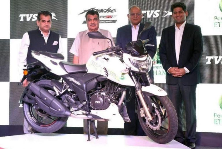 Ethanol-Powered TVS Bike Launched, But You Can’t Ride It Now