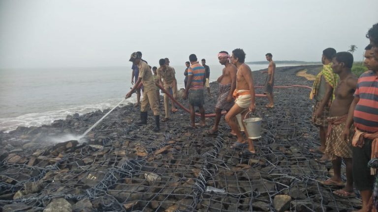 Odisha’s First Geo-Tube Seawall Catches Fire