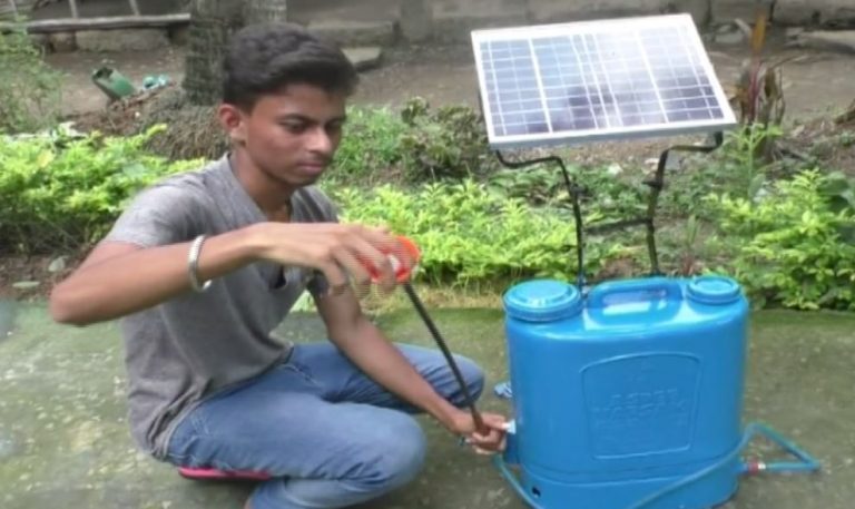 Odisha Boy Invents Low-Cost Solar Sprayer Machine
