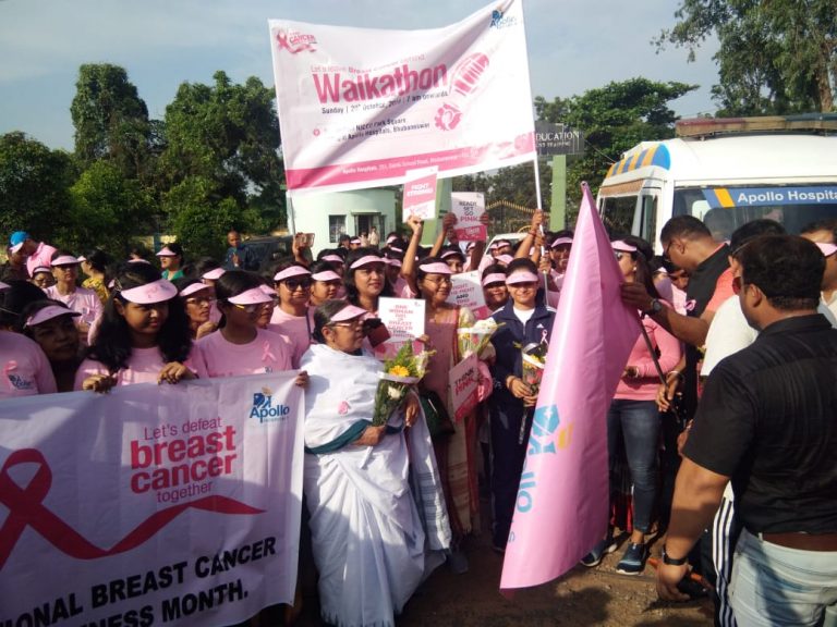 Breast Cancer: Bhubaneswar Hospital Holds Walkathon For Awareness