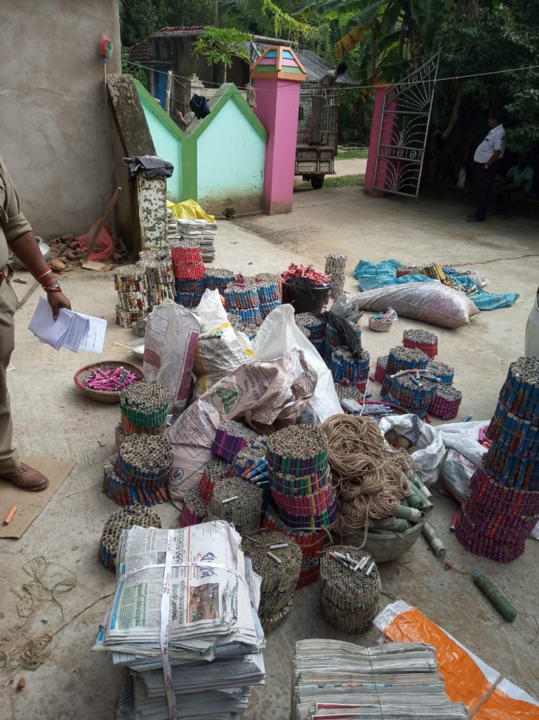 Raid On Illegal Firecrackers Factories In Mayurbhanj
