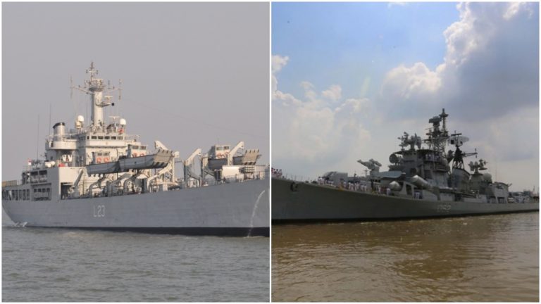Navy Day: INS Rana, INS Gharial Dock At Paradip Port