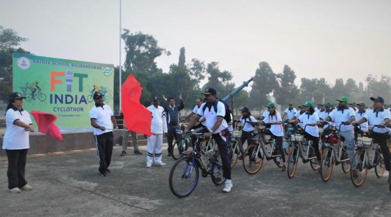 Cyclothon Rally Organised By Sainik School Bhubaneswar