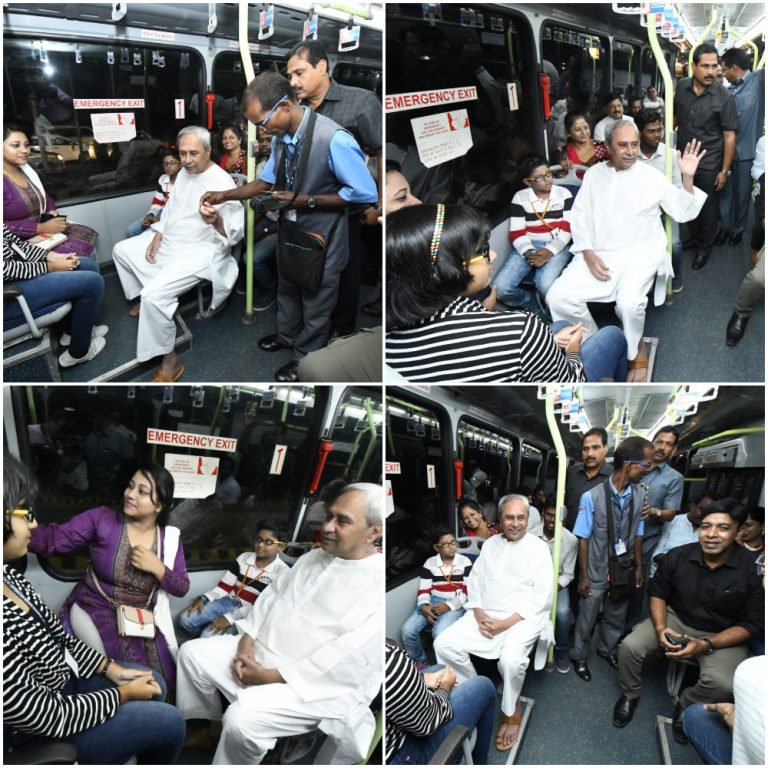 naveen patnaik takes a ride on mo bus