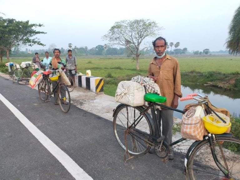 Seven Migrant Odia Workers Ride Home On Bicycles From Raipur