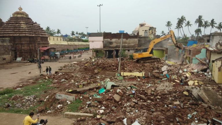 In Pictures: Demolition Drive To Pave Away For Puri Heritage Corridor Project Resumes