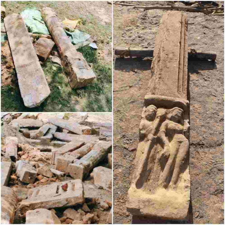 Carvings, Shiv Ling & Pillars Excavated During Land Levelling At Ram Janmabhoomi In Ayodhya